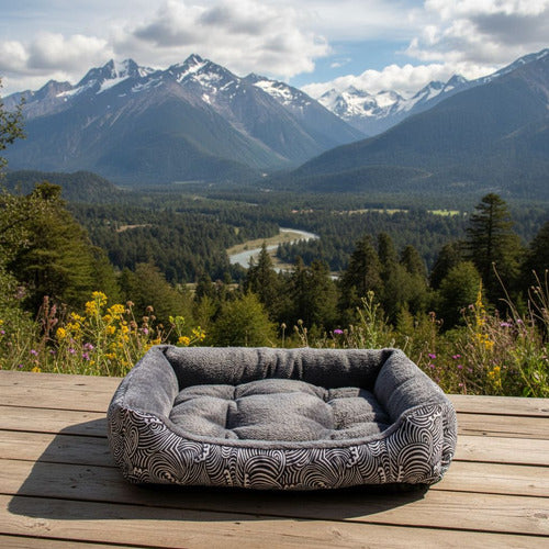 Cama Mascota Ultrasuave Gato Perro Xxl Hasta 50kg - Wuf Azul 04