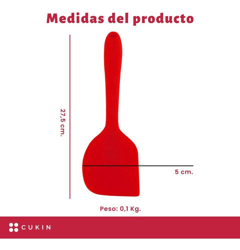Espátula De Silicona 27.5cm - Cukin Rojo