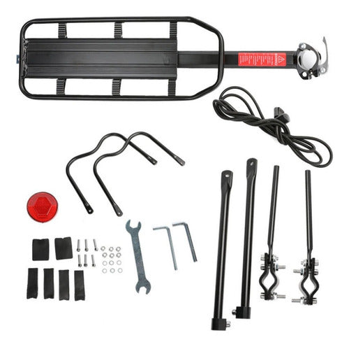 Parrilla Bicicleta Con O Sin Disco Porta Alforjas - Norplat Negro