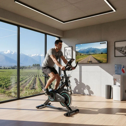 Bicicleta Estatica Norplat S4k Spinning Fitness Volante 4kg Azul