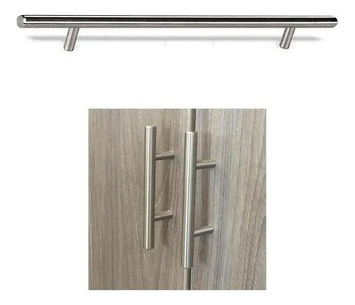 10 Tiradores De Muebles - Manillas Cocina 15 Cm - Norplat Plateado