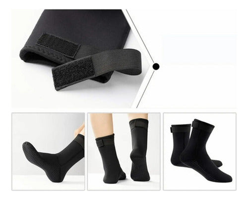 Botas Calcetines Norplat De Neopreno 3mm Cálidas Buceo Playa Negro 37 Cl
