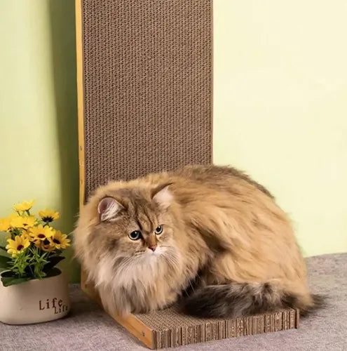 Rascador Para Gatos Norplat - Vertical Diseño L De Cartón  Marrón