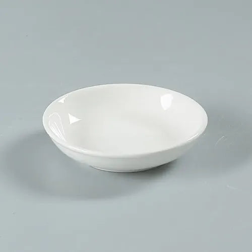 24 Pocillos Norplat De Cerámica - Salsa Soya Pebre 7.5x2.2cm Blanco