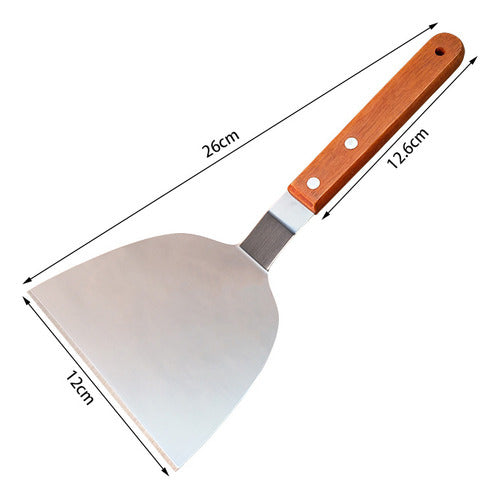 Espátula Para Plancha Hamburguesas Churrasquera - Norplat Marrón Claro