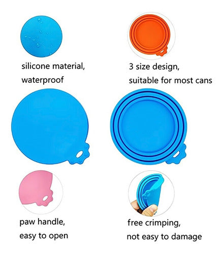 Tapa Para Frascos De Alimento De Mascotas Celeste Celeste