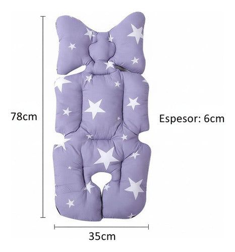 Cojín Cubre Coche Bebé Protector Asiento Colchón - Norplat Lavanda
