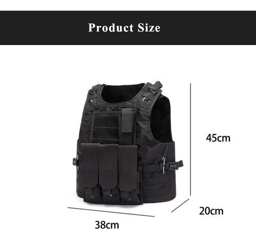 Chalecos Tacticos Norplat Chaleco Tactico Ajustable Molle Negro L