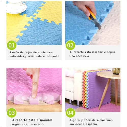 Set 8 Pisos Puzzle Alfombra Goma Eva Antigolpe 60x60 Norplat