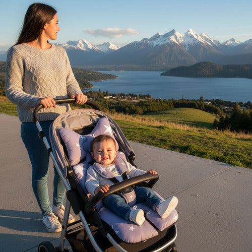 Cojín Cubre Coche Bebé Protector Asiento Colchón - Norplat Lavanda