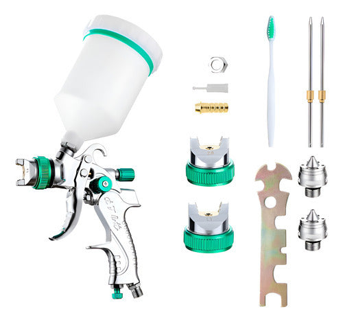 Pistola Pintar 3 Boquillas 1.4a2mm Pintura Gravedad Norplat