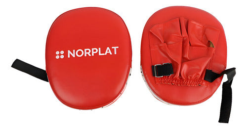 Focos Karate Boxeo Manopla Entrenamiento Almohadilla Norplat Rojo