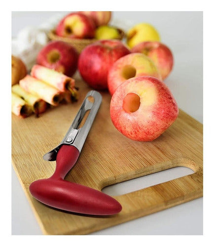 Descorazonador De Manzanas Frutas Acero Inoxidable - Cukin Rojo