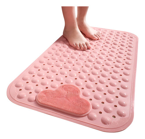 Piso Goma Antideslizante Para Ducha Tinas Alfombra - Norplat Rosa