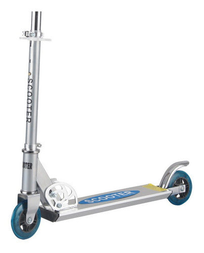 Scooter Para Niños De Saltos Piruetas Acrobacias Aluminio Plateado Silver