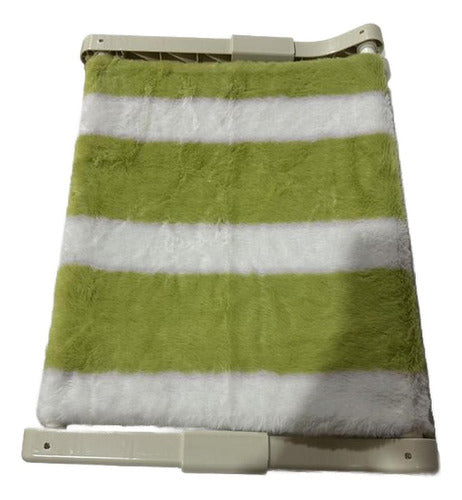 Cama Colgante Gato Hamaca Ventana Hasta 15kg - Norplat Verde Oliva Rayado