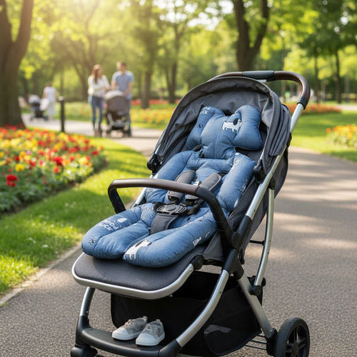 Cojín Cubre Coche Bebé Protector Asiento Colchón - Norplat Azul