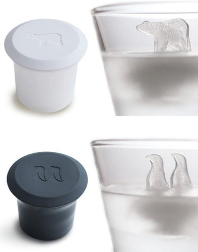 Molde De Silicona Para Oso Polar Y Pingüino De Hielo - Cukin Blanco