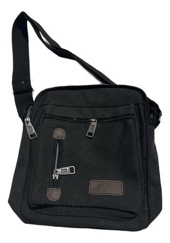 Bolso Bandolera Maletin De Lona Hombre Caballero - Norplat Negro