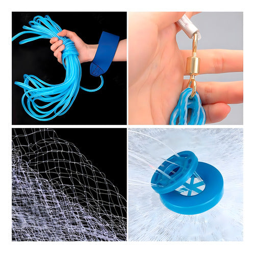 Red De Pesca De Fundición Agua Dulce Y Salada 360cm Norplat Blanco