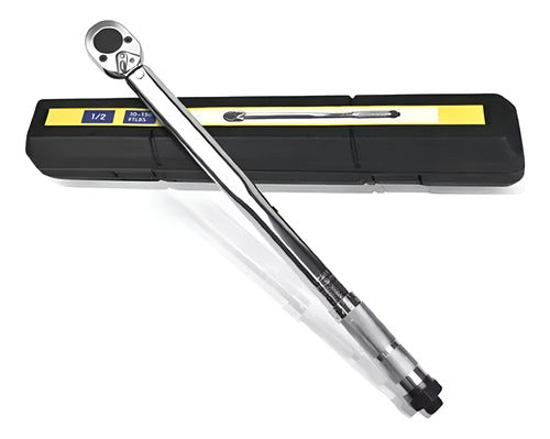 Llave De Torque Torquímetro 1/2 10-150 Lbs Pro - Norplat Plateado