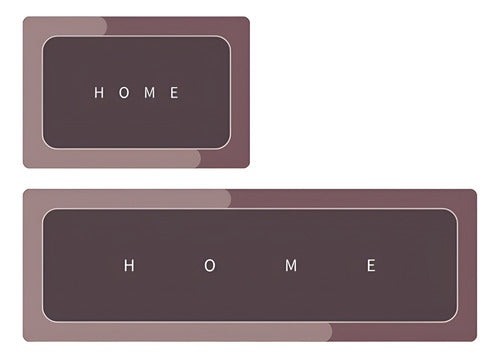 2 Alfombras De Cocina Norplat - Piso De Goma Antideslizante 120 Cm 40 Cm Gris Oscuro