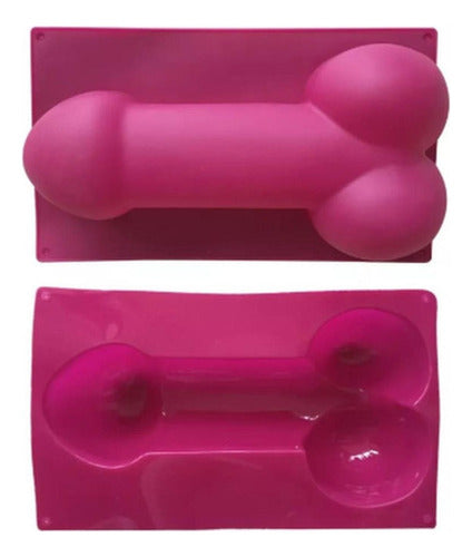 Molde De Silicona Pene Grande Cotillon Despedida Solteras Fucsia