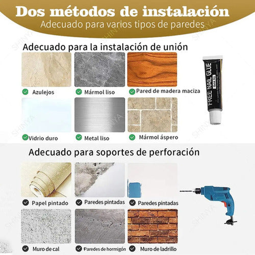 Organizador Repisas Esquineras Baño 2 Pisos Aluminio Norplat Plateado