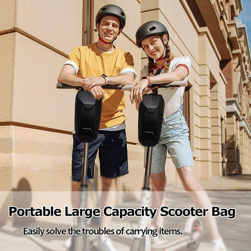 Bolso Rígido Frontal 3lts Para Scooter O Bicicleta Negro