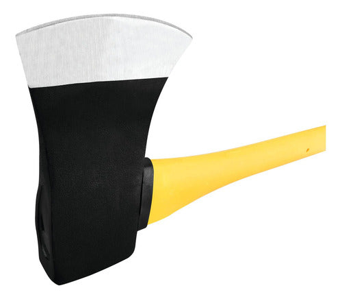 Hacha De Mano Mango De Fibra Cabeza De 1kg - Norplat Amarillo