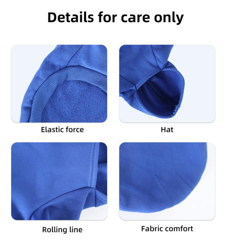Poleron Capa Con Gorro Perros 6xl A 9xl Chalecos - Norplat Azul 8xl