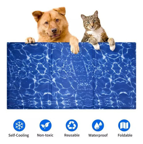 Manta De Gel Frio Refrescante 90x50cm L Perros Gatos Norplat Agua
