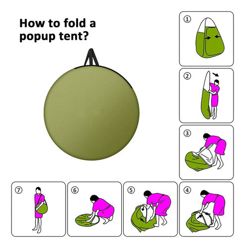 Norplat Carpa Vestidor Portatil Camping Ventana Ducha Baño Verde