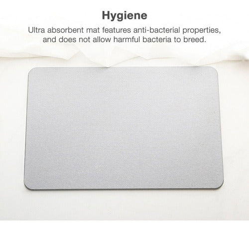 Alfombra Piso Baño Diatomita Secado Ultra Rápido - Norplat Crema Lisa