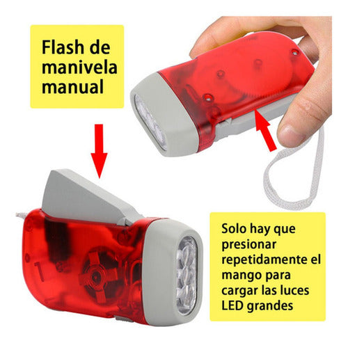 Juguete Exploración Binoculares Linterna 6en1 Niños Norplat Rojo