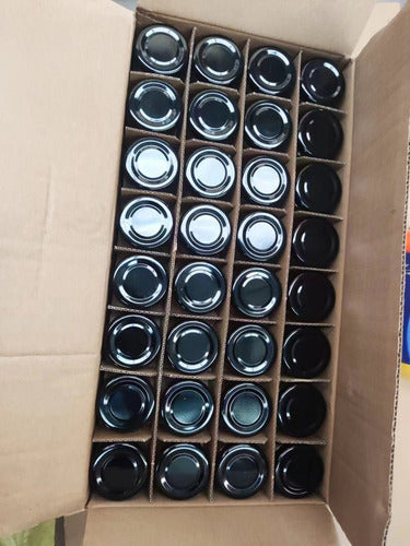 Frasco Conservero 28 Cc Con Tapa Metálica Pack X64u - Cukin Negro