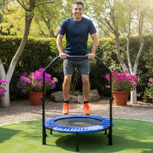 Trampolín Fitness Norplat Plegable 100cm 1m Cama Elastica Azul