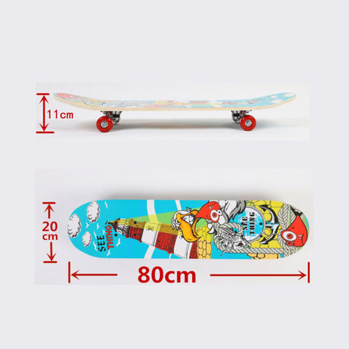 Tabla Skate Skateboard Madera Arce 7 Láminas 32'' - Norplat Perro A4