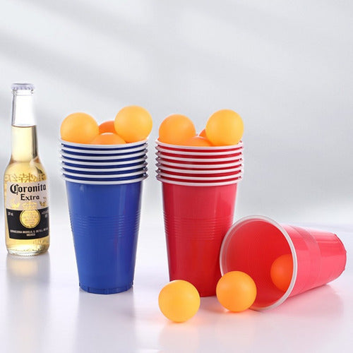 100 Vasos Plásticos Pp 16 Oz / 500 Cc Ml Para Fiesta - Cukin Rojo