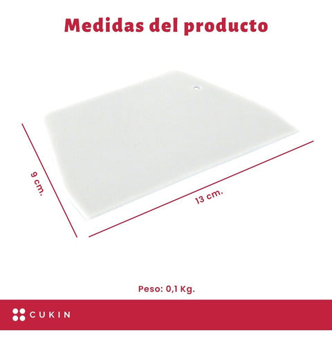 Cornet Scraper Para Masa Plástico Rígido Panadería Espatula