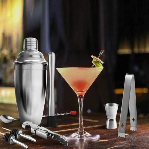 Juego De Cócteles Para Bar Pub 22 Piezas - Cukin Plateado