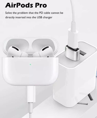 Adaptador Usb-c A Usb Compatible Con Lightning iPhone 13 12 Negro