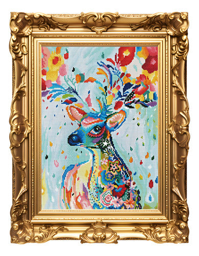 Bordado Pintura Diamante - 40x30cm Diseños Varios - Norplat Ciervo - Wa1291