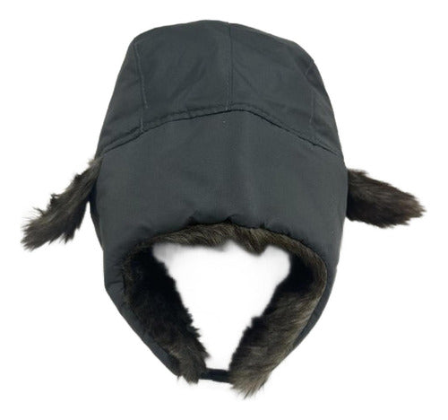 Gorro Invierno Ruso Unisex Cálido Termico Aviador - Norplat Gris Oscuro M Lisa