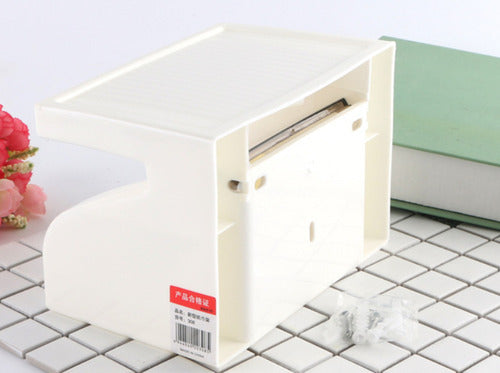 Porta Confort Y Repisa - Porta Rollo Papel Higiénico Norplat Blanco