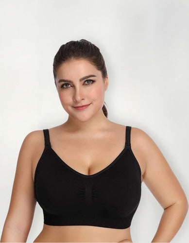 4 Sostenes Maternal Lactancia Elasticado Sin Barilla Norplat 2 Negro Y 2 Piel Liso Xl