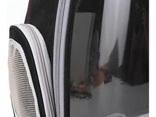 Mochila Bolso Transportes Transparente Mascotas Perros Gatos Negro