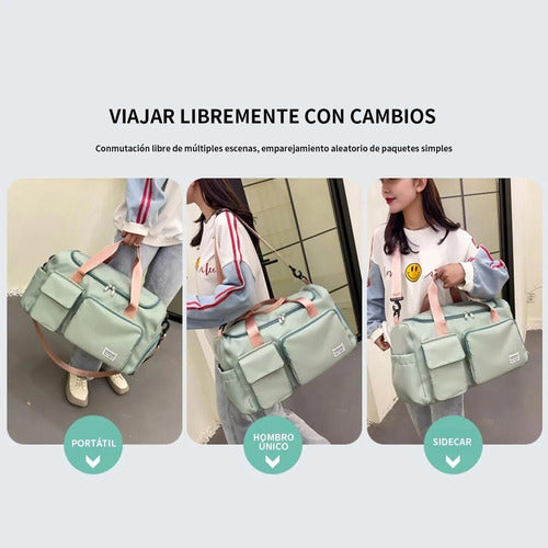 Bolso De Viaje Gran Capacidad Para Hombres Mujeres - Norplat Verde Lisa