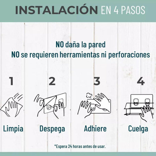 Organizador Ducha X2 Adhesivo Baño Esquinero Repisa Inoxidab Negro