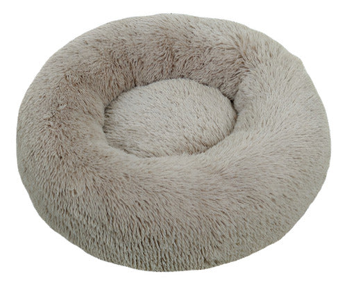 Cama Mascotas Perros Grandes Antiestres 90cm Talla Xxl - Wuf Beige